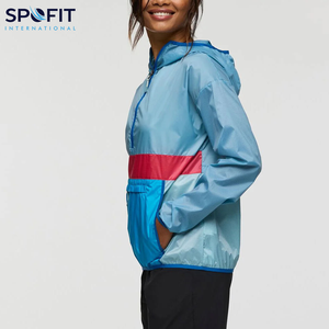 Thời trang không thấm nước thoáng khí in áo gió mưa áo khoác cho phụ nữ giá thấp mặc ngoài trời vải nylon lót trùm đầu - Product Image 2