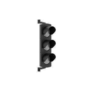 Feu de signalisation solaire LED 3MT20L 200 mm avec ampoule jaune de 300 mm 12 V indice IP65 composé d'aluminium, de PC et de matériaux plastiques - Product Image 2