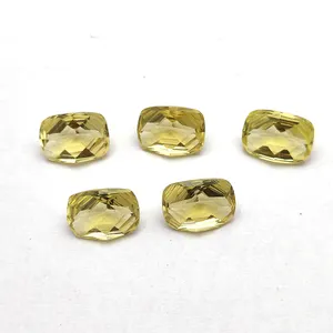 ลิมอนธรรมชาติควอตซ์ 14x10 มม.เบาะตัดแฟนซีแถบ 5.91 cts คุณภาพสูงมะนาว topaz หลวมอัญมณีสําหรับเครื่องประดับทํา - Product Image 1