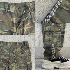 Pantalones Deportivos de Camuflaje Estilo Hip Hop Urbano, Corte Holgado, Estética Vintage Grunge, 100% Algodón, Ecológicos y Transpirables - Product Image 5