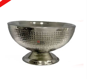 Meilleure vente de saladier et de nourriture en acier inoxydable en métal fini argenté pour restaurant et bar d'hôtel - Product Image 1