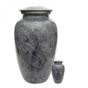 Urnes de crémation de 10.5 "de style américain durable en aluminium fini en métal fini accrocheur pour une utilisation funéraire de cendres humaines adultes - Product Image 2