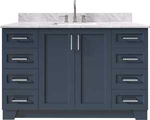 Meuble de salle de bain de style américain moderne, design Shaker bleu foncé, laque imperméable, armoire de rangement en bois, fabriqué au Vietnam - Product Image 2