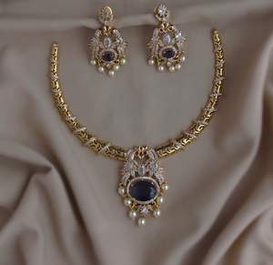 Conjunto de Collar con Acabado Mate CZ, Collar Hasli con Pendientes, Calidad Premium, Uso Mínimo, Perfecto para Fiestas y Bodas - Product Image 2