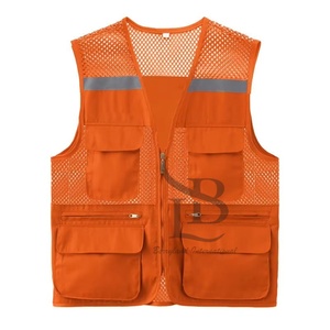 Chaleco de seguridad de lona de alta calidad, ropa de trabajo impermeable para verano, talla regular, venta en línea, OEM - Product Image 3