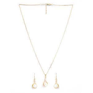 Conjunto de Joyería Nupcial de Perlas Reales Esin Plateadas, con Circonitas de Agua Dulce y Baño de Oro Fino, para Bodas y Fiestas - Product Image 4