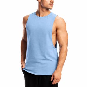 Débardeurs personnalisés pour hommes, logo personnalisé, 100% coton, respirant, sans manches, débardeur de sport, coupe musclée, veste d'entraînement - Product Image 1