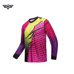 Camiseta de motocross para hombre – Camiseta transpirable de manga larga para motocross (grafismo multicolor) - Product Image 5