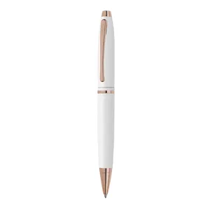 Penna Promozionale Personalizzata Calais Bianca per Merchandising - Product Image 1