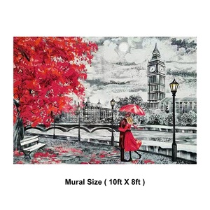 Classic Traditional <b>Mural</b> for Hotel Interior Upgrade Handcrafted Accent <b>Wall</b> Design Layered Color Tones 10mm Glazed Water - Product Image 2