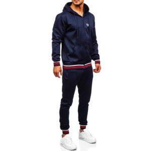 Chándal personalizado de 100% poliéster, chándal informal de primavera, chándal de entrenamiento a prueba de viento con cremallera completa para hombre - Product Image 6