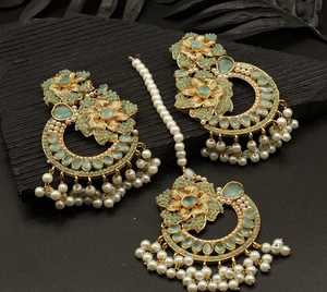 Antique Design Bridal Wedding Fashion New style Fabulous <b>Earrings</b> Ladies <b>jhumka</b> Punjabi Engagement wedding Jewellery - Product Image 4
