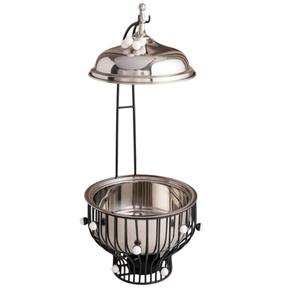 Modern Gold Stainless Steel Round Chafing Dish With Hanging Food Warmer For Hotel <b>Buffet</b> Catering Wedding & Party Events - Product Image 2