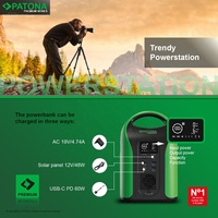 PATONA Premium Powerstation Outdoor 300W 283Wh PD60W USB5V/3A DC12V/5A DC5525 19.2Ah Li-Ion Batterie 2.5kg pour Voyage