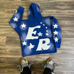 OEM Custom 300 Gsm Cotton Streetwear Cut Raw Hem Cropped <b>Hoodie</b> Acid Wash <b>Vintage</b> Distressed Embroidery Patch <b>Zip</b> <b>up</b> <b>Hoodie</b> - Product Image 6