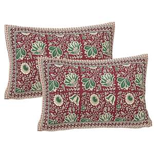 Juego de Sábanas y Fundas de Almohada Super King, 100% Algodón, Color Granate con Diseño Floral (3 Piezas) - Product Image 3