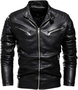Chaqueta de Cuero Vintage para Hombre, 100% Cuero Vacuno Genuino, Chaquetas Cortas - Estilo Casual Vintage de Moda, Chaqueta de Motociclista para Hombre - Product Image 4