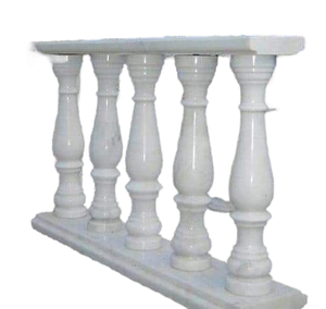 Barandilla de escalera de mármol blanco, balaustre de mármol de piedra blanca vintage, balaustre de mármol hecho a mano - Product Image 6