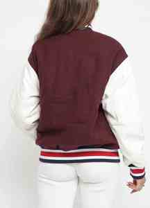 Vente en gros Logo personnalisé Baseball Respirant Varsity Jacket Femmes Haute Qualité Femmes Varsity Jacket Automne Varsity Jackets - Product Image 4