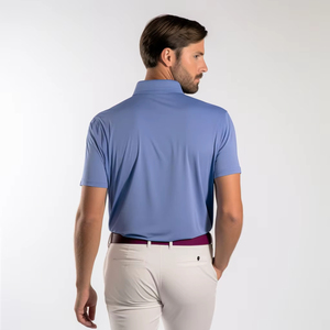 Polo sostenible personalizado de poliéster/algodón de alta calidad, Polo informal de manga corta ajustado para hombre, uniforme sólido, tamaño en blanco - Product Image 2