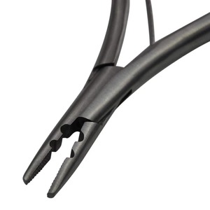 Pince à extensions de cheveux en acier inoxydable, outil professionnel pour le sertissage de micro-anneaux, utilisation pour le coiffage des cheveux HERMANN MEDITECH - Product Image 3
