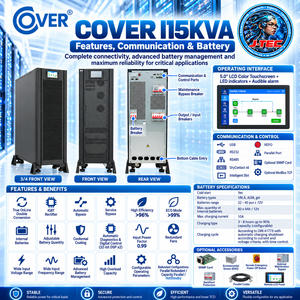 UPS Trifase Online SAI 15KVA / 15000W a Torre a Doppia Conversione con 80 Batterie Interne da 9Ah - Product Image 3