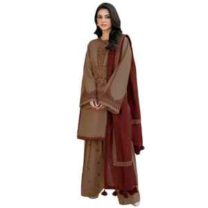 Trajes de lino de invierno de diseño al por mayor, estilo pakistaní, salwar kameez indio cosido, listo para usar - Product Image 1