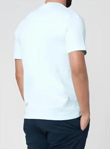 Camiseta de verano de estilo italiano Premium turquesa 100% algodón manga corta Scooter detalle fácil ajuste Anti-Pilling 3D bordado hombres - Product Image 3