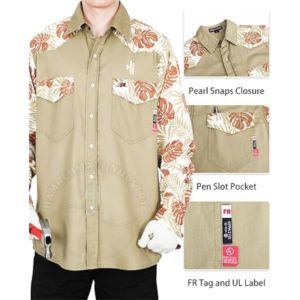 Chemise de travail pour homme, manches longues, 100% coton bleu, ignifuge, résistante aux flammes, populaire, en promotion - Product Image 5