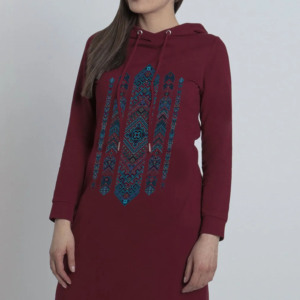 Nouveauté Logo personnalisé de haute qualité épaule tombante femmes 100% coton uni blanc pull oversize islamique musulman pour les filles - Product Image 2