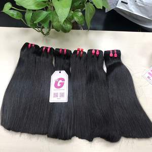 Tejido de cabello humano vietnamita liso Natural Super doble lujo DHL envío un donante frontal cabello alto Remy virgen crudo - Product Image 1