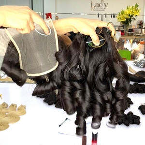 Alta calidad Super doble dibujado hinchable color negro de 100% cabello humano vietnamita con precio al por mayor 2025 - Product Image 4