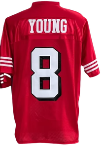 Maillot de football américain vintage cousu rétro des années 80 Jerry Rice 8 Steve Young 16 Joe Montana 42 Lott 21 Sanders - Product Image 6