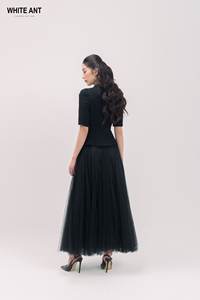 เสื้อแจ็กเก็ตแขนสั้นสำหรับผู้หญิงเสื้อแจ็คเก็ตปลายบานคอลูน่าเสื้อครึ่งท่อน60% 40% โพลีเอสเตอร์สีขาวแบบเวียดนาม - Product Image 5