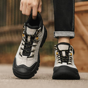 Bottes de randonnée pour hommes, mi-mollet, imperméables, antidérapantes, confortables, avec empeigne en mesh, pour toutes les saisons, utilisation en extérieur - Product Image 4