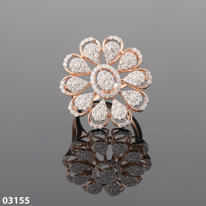 แหวนเพชร D'VINS JEWELS ทองคำแท้ 14K ชุบทองคำชมพู เพชรทรงกลมเจียระไนแบบบริลเลียนท์ สำหรับผู้หญิง เหมาะสำหรับเป็นของขวัญหมั้นและงานแต่งงาน - Product Image 1