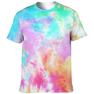 Respirant Tie Dye T-shirts Casual À Manches Courtes T-shirts Hommes Hiver Tie Dye T-shirts À Vendre - Product Image 4