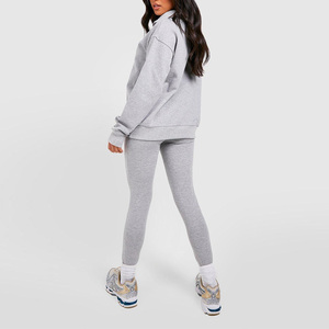 Custom Women’s <b>Zip</b>-Up Tracksuit Set – Logo Sweatshirt & <b>Trouser</b> 2 Piece Outfit | Summer Fitness Tracksuit - Product Image 2