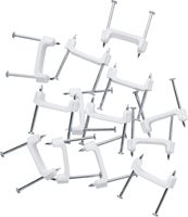 Lot de 50 agrafes en plastique en stock, 1/2 pouce, pour la fixation de câbles NM 14/2, 12/2, 10/2, idéal pour le câblage électrique, blanc, prêt à être expédié
