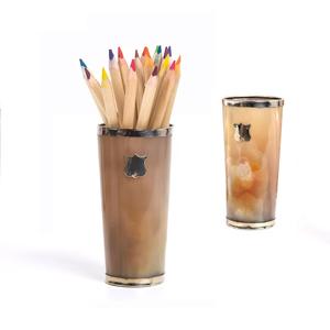 Buffalo Horn Pen Holder Blending Elegance and Durability Perfect for Pens <b>Desk</b> Decor High Quality - Product Image 1