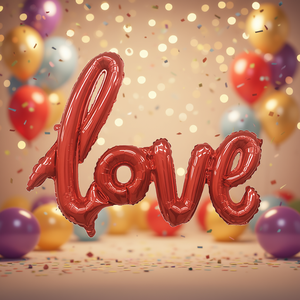 Ensemble de lettres en forme de ballon d'amour, 99 cm, rouge, décorations de fête en feuille d'aluminium - Product Image 2