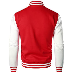 Veste universitaire classique personnalisée en toile à col montant, style bomber, en polaire, pour équipe de baseball, uniforme de lycée - Product Image 6