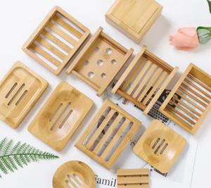 <b>Bamboo</b> <b>Soap</b> Holder Natural Eco-Friendly Drainable <b>Soap</b> <b>Dish</b> for Bathroom & Kitchen Countertop Organization - Product Image 1