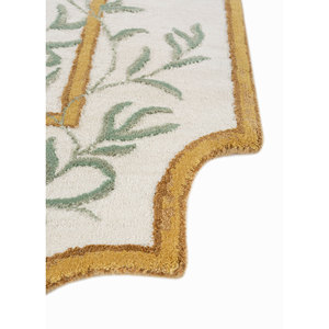 พรมขนสัตว์ถักมือสีเบจน้ำตาล Jardins Du Monde ลายดอกไม้ รุ่น Akwl-9010 สำหรับห้องนั่งเล่น ห้องโถง สำหรับวัยรุ่น-Jaipur - Product Image 4