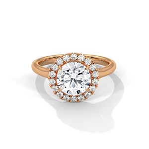 Anillo Solitario Halo con Moissanita de Corte Brillante Redondo de 2.0ct, Plata de Ley 925, Anillo de Compromiso - Product Image 2