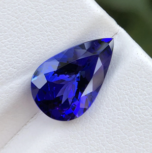 Tanzanita azul natural en forma de pera, corte facetado, piedra preciosa suelta para la fabricación de joyas. - Product Image 1