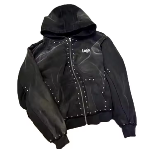 Sudaderas con capucha para hombre de algodón de 500g/m² de calidad de lujo con logotipo personalizado - Product Image 5