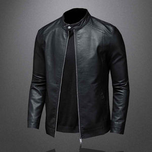Nouvelle arrivée, vestes en cuir pour hommes, tailles plus grandes, style streetwear, toile écologique, imperméable, pour utilisation en plein air, moto, OEM - Product Image 2