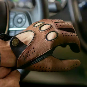 Gants de conduite en cuir de mouton souple haute performance mode élégante avec conception personnalisée - Product Image 6