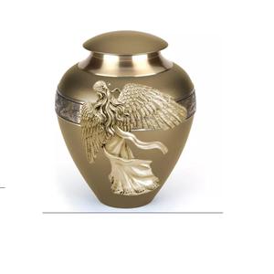 Urna moderna de Metal de aluminio para cremación de cenizas humanos para adultos, suministros de urnas funerarias de Metal con logotipo personalizado, Color azul - Product Image 5